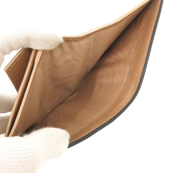 PRADA Gold Leather Saffiano Wallet - Picture 6 of 8
